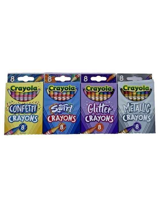 Crayola Other - Crayola Specialty Crayons Lot Glitter, Metallic, Confetti, Swirl (32 Total) NEW